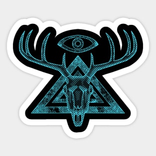 Illuminati Deer Skull Sticker